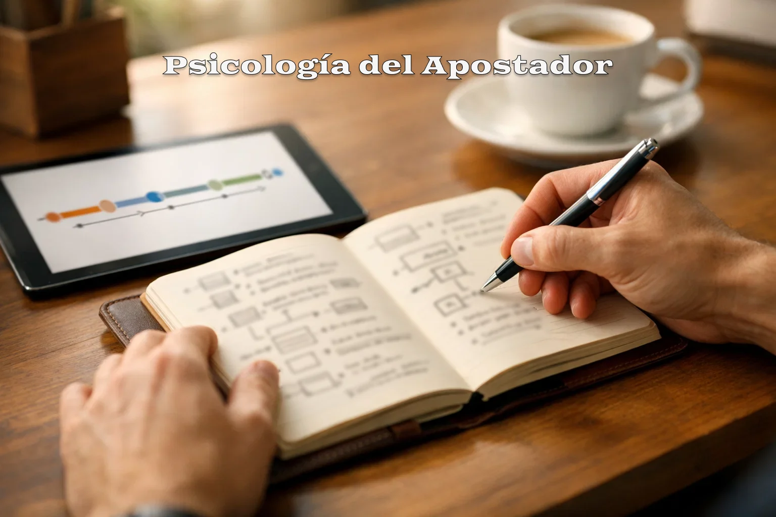 Persona tomando notas mientras planifica su estrategia de apuestas deportivas